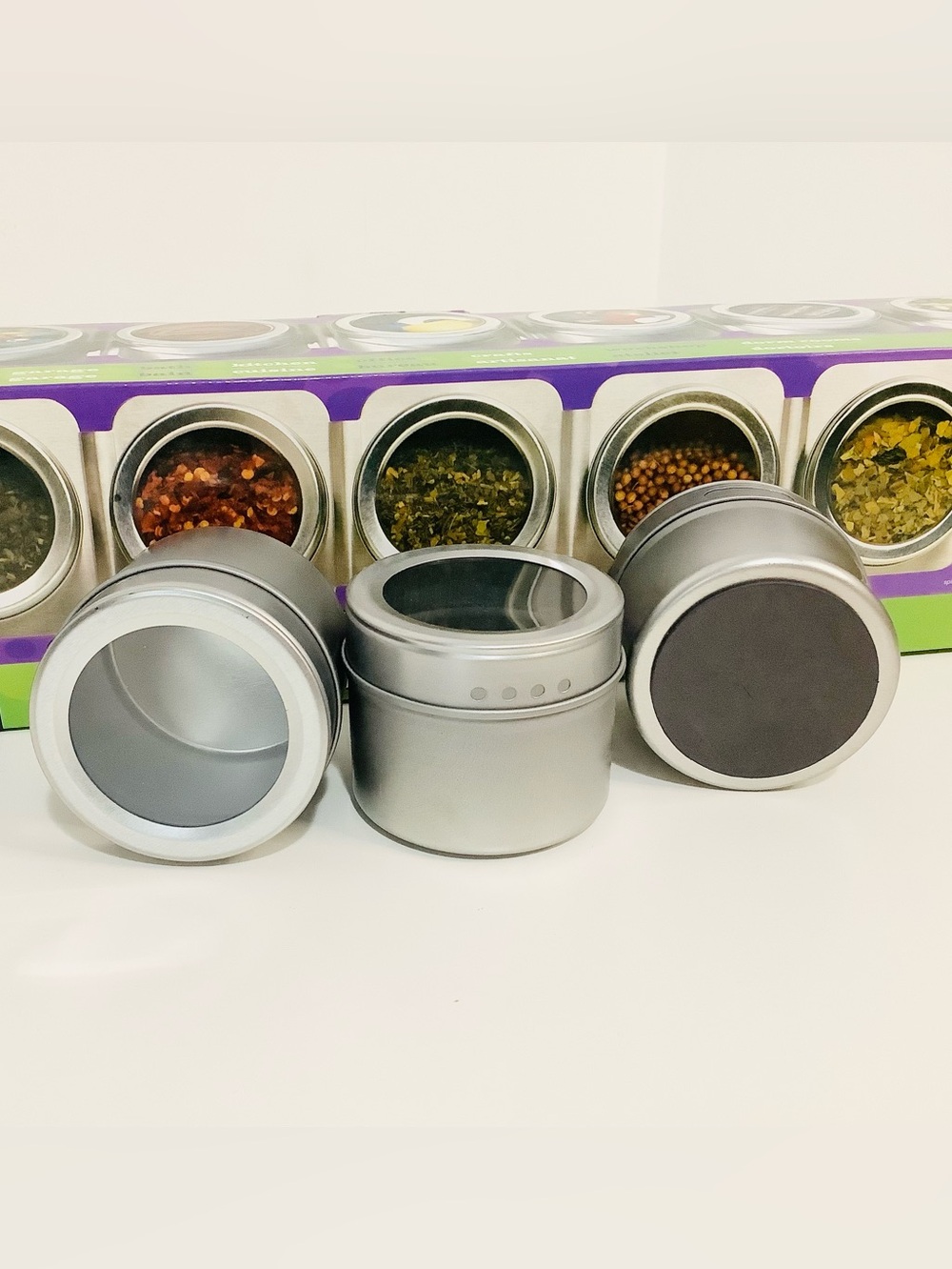 Kamenstein Magnetic Rack with 6 Magnetic Tins   Brand New